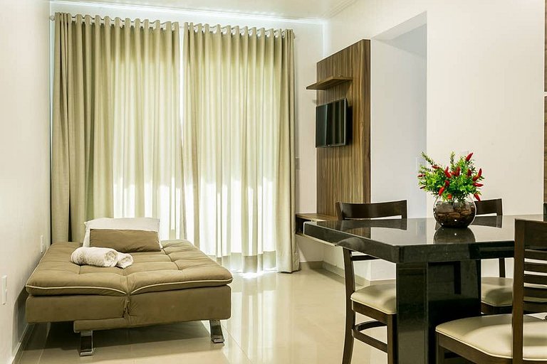 Moderno apart. com A/C e sacada