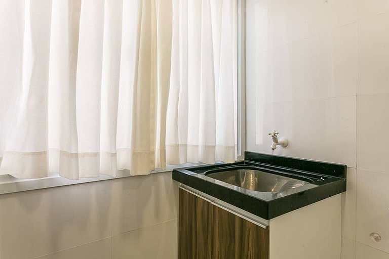 Moderno apart. com A/C e sacada