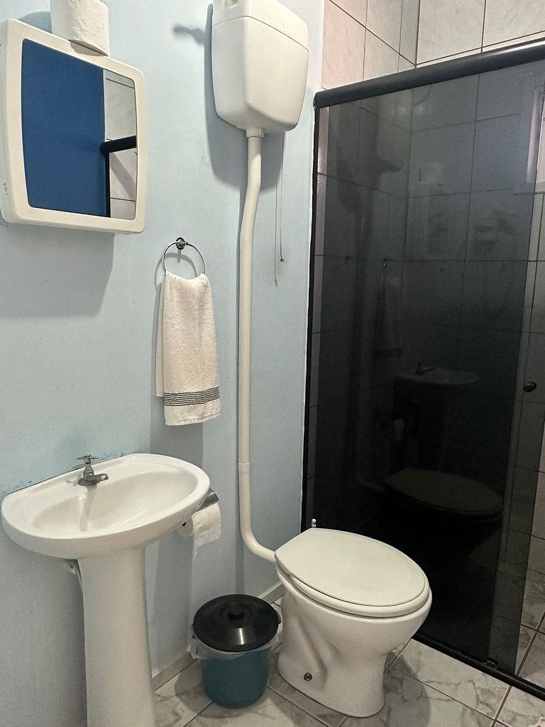 Apart 200m da praia, estacionamento, A/C